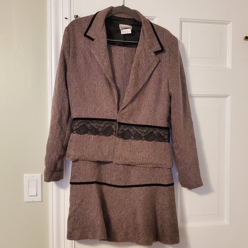 Herringbone Tweed Girl's Suit NWOT
